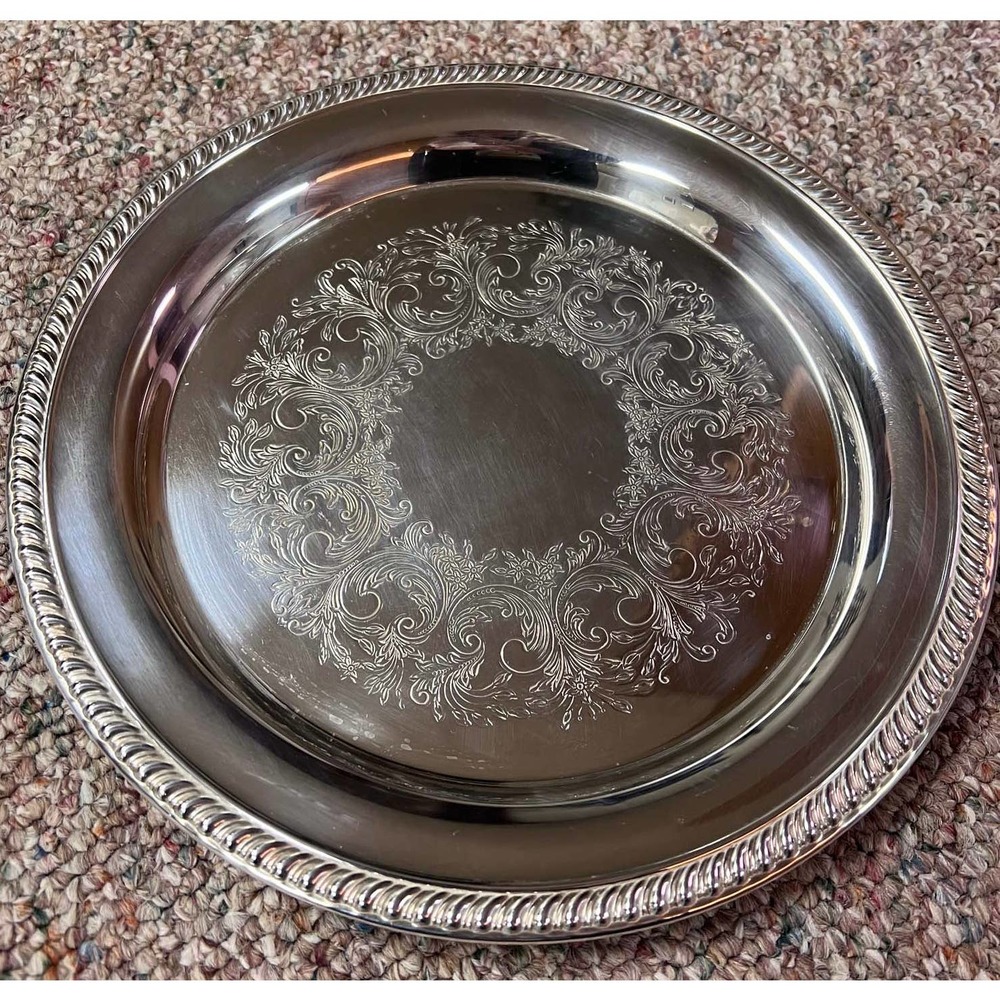 Round Silver Tray